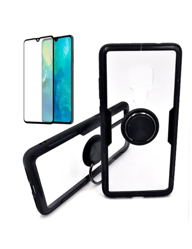 Kit Capa 3x1 Clear Armor + Vidro Premium Full Cover para Huawei Mate 20