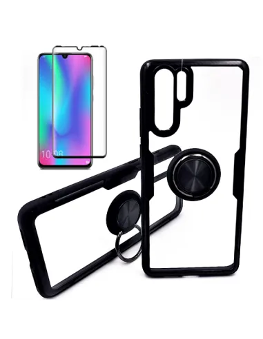 Kit Capa 3x1 Clear Armor + Vidro Premium Full Cover para Huawei P30 Pro