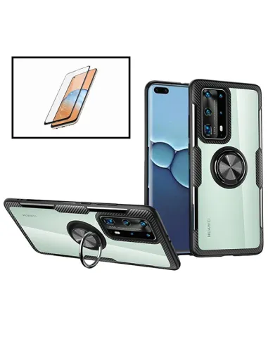 Kit Capa 3x1 Clear Armor + Vidro Premium Full Cover para Huawei P40 Lite