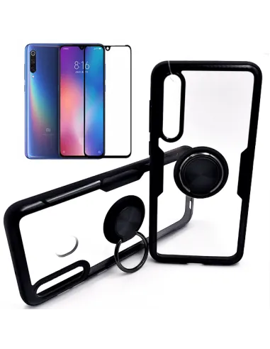 Kit Capa 3x1 Clear Armor + Vidro Premium Full Cover para Xiaomi Mi 9