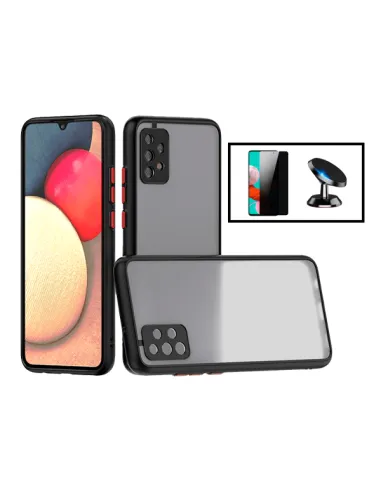 Kit Capa Camera Protection + Película Anti-Spy + Suporte Magnético para Samsung Galaxy A52s 5G - Preto