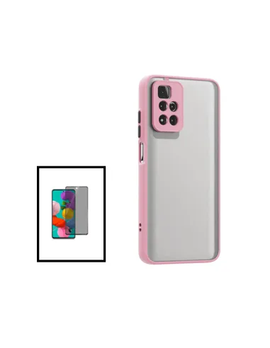 Kit Capa Camera Protection + Película Anti-Spy para Xiaomi 11i - Rosa