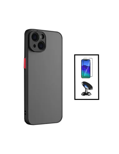 Kit Capa Camera Protection + Vidro Temperado Premium + Suporte Magnético Apple iPhone 14 - Preto