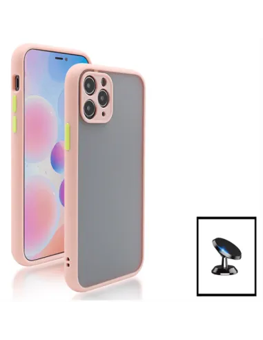 Kit Capa Camera Protection + Vidro Temperado Premium + Suporte Magnético para Apple iPhone 14 - Rosa