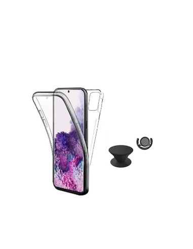 Kit Capa 3x1 360° Impact Protection + 1 GripHolder + 1 Suporte GripHolder Preto Phonecare para Samsung Galaxy A05 - Transparente
