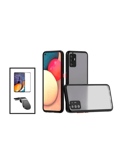 Kit Capa Camera Protection + Vidro Temperado Premium + Suporte Magnético L para Oppo A94 5G - Preto