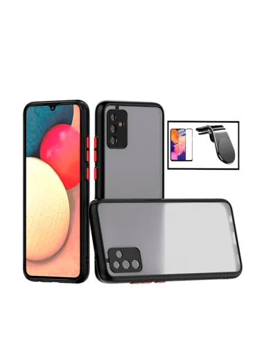 Kit Capa Camera Protection + Vidro Temperado Premium + Suporte Magnético L para Samsung Galaxy A13 - Preto