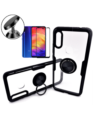 Kit Capa 3x1 Phonecare Clear Armor + Película de Vidro Temperado 5D Full Cover + Suporte Magnético de Carro para Xiaomi Redmi No