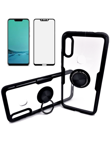 Kit Capa 3x1 Phonecare Clear Armor + Película de Vidro Temperado 5D Full Cover para Huawei Honor Play