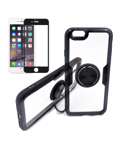 Kit Capa 3x1 Phonecare Clear Armor + Película de Vidro Temperado 5D Full Cover para iPhone 6 / 6s