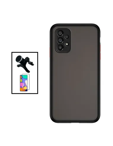 Kit Capa Camera Protection + Vidro Temperado Premium + Suporte Magnético Reforçado para Samsung Galaxy A53 5G - Preto