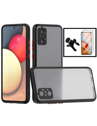 Kit Capa Camera Protection + Vidro Temperado Premium + Suporte Magnético Reforçado para Xiaomi Redmi Note 10 Pro - Preto