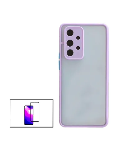 Kit Capa Camera Protection + Vidro Temperado Premium para Samsung Galaxy A32 5G - Roxo