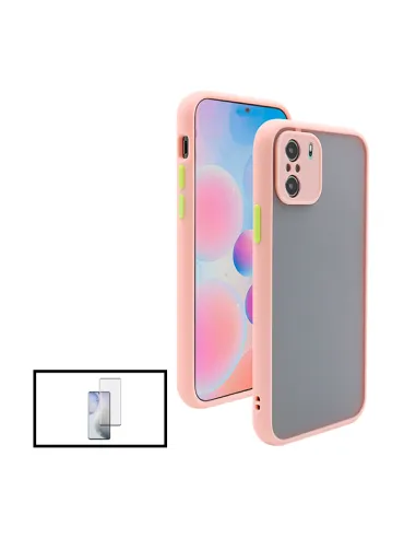 Kit Capa Camera Protection + Vidro Temperado Premium para Xiaomi Poco F3 - Rosa