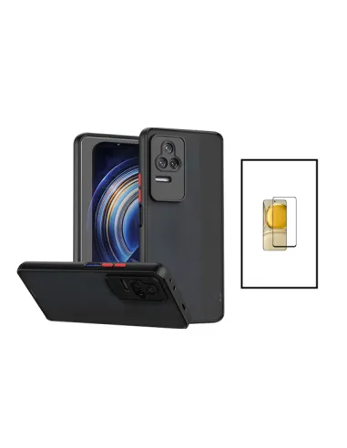 Kit Capa Camera Protection + Vidro Temperado Premium para Xiaomi Poco F4 5G - Preto