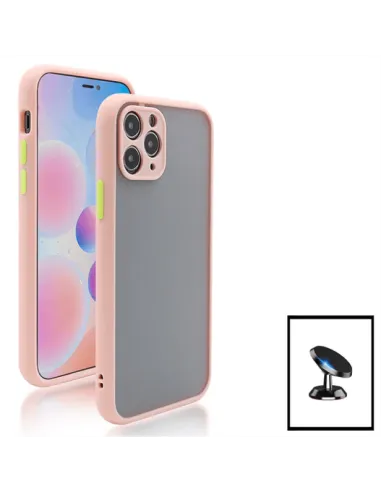 Kit Capa Camera Protection + Suporte Magnético para iPhone 11 - Rosa