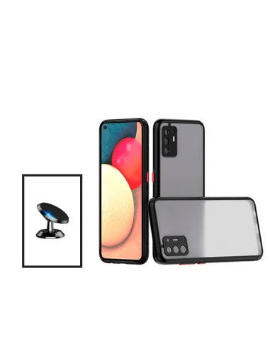 Kit Capa Camera Protection + Suporte Magnético para Oppo A94 5G - Preto