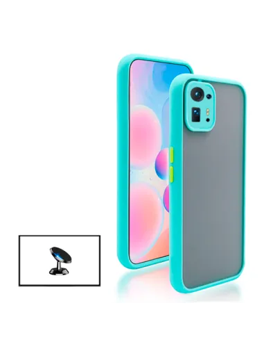 Kit Capa Camera Protection + Suporte Magnético para Xiaomi Mix 4 - Azul Claro