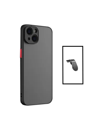 Kit Capa Camera Protection + Suporte Magnético L para Apple iPhone 14 - Preto