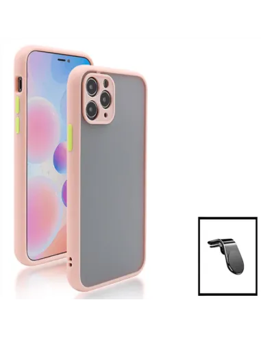 Kit Capa Camera Protection + Suporte Magnético L para iPhone 11 - Rosa