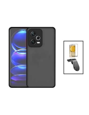Kit Capa Anti Choque Camera Protection + Película 5D Full Cover + Suporte Magnético L Safe Driving Carro para Xiaomi Poco X5 - P