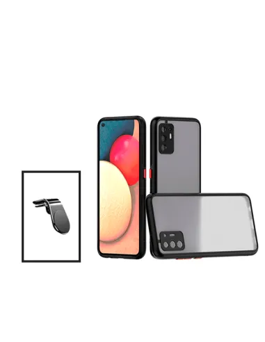 Kit Capa Camera Protection + Suporte Magnético L para Oppo A94 5G - Preto