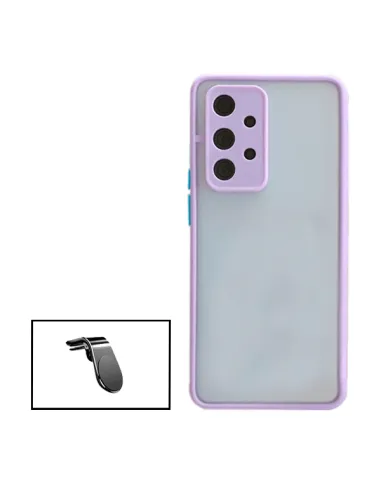 Kit Capa Camera Protection + Suporte Magnético L para Samsung Galaxy A32 5G - Roxo