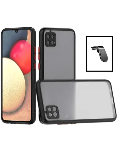 Kit Capa Camera Protection + Suporte Magnético L para Samsung Galaxy M12 - Preto