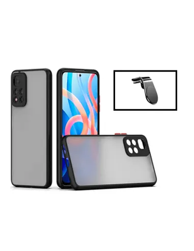 Kit Capa Camera Protection + Suporte Magnético L para Xiaomi 11i HyperCharge - Preto