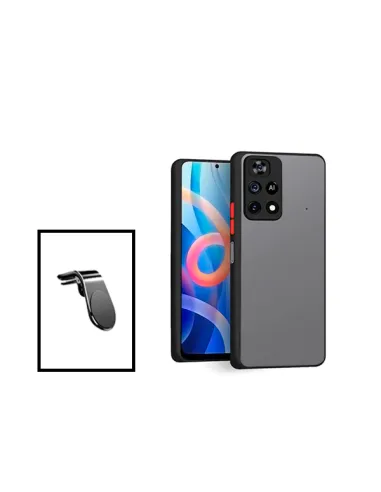 Kit Capa Camera Protection + Suporte Magnético L para Xiaomi Poco M4 Pro - Preto