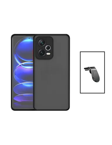 Kit Capa Camera Protection + Suporte Magnético L para Xiaomi Poco X5 - Preto