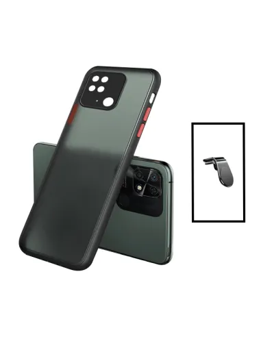 Kit Capa Camera Protection + Suporte Magnético L para Xiaomi Redmi 10C - Preto