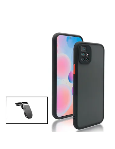 Kit Capa Camera Protection + Suporte Magnético L para Xiaomi Redmi Note 11 4G - Preto