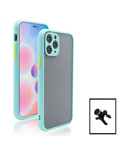 Kit Capa Camera Protection + Suporte Magnético Reforçado para iPhone 11 - Azul Claro