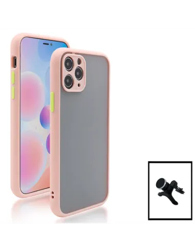 Kit Capa Camera Protection + Suporte Magnético Reforçado para iPhone 12 Mini - Rosa