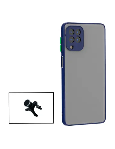 Kit Capa Camera Protection + Suporte Magnético Reforçado para Samsung Galaxy A12 - Azul