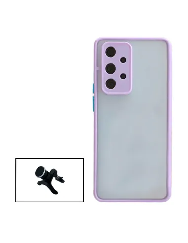 Kit Capa Camera Protection + Suporte Magnético Reforçado para Samsung Galaxy A32 5G - Roxo