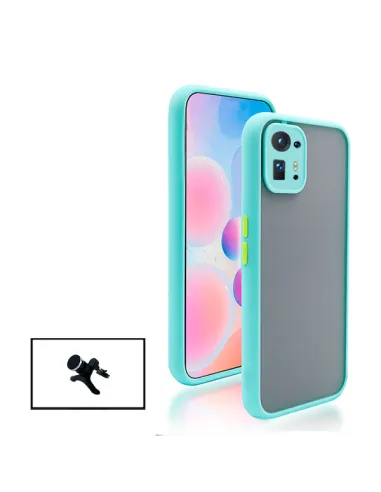 Kit Capa Camera Protection + Suporte Magnético Reforçado para Xiaomi Mix 4 - Azul Claro