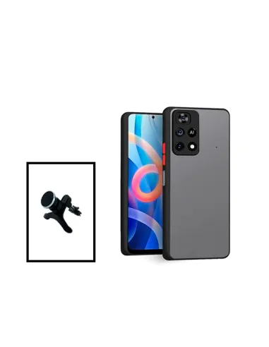 Kit Capa Camera Protection + Suporte Magnético Reforçado para Xiaomi Poco M4 Pro - Preto