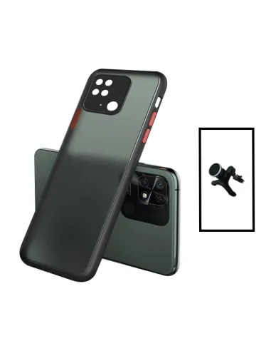 Kit Capa Camera Protection + Suporte Magnético Reforçado para Xiaomi Redmi 10C - Preto