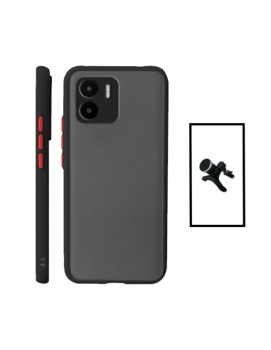 Kit Capa Camera Protection + Suporte Magnético Reforçado para Xiaomi Redmi A1 - Preto