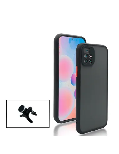 Kit Capa Camera Protection + Suporte Magnético Reforçado para Xiaomi Redmi Note 11 4G - Preto