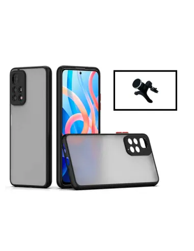 Kit Capa Camera Protection + Suporte Magnético Reforçado para Xiaomi Redmi Note 11 Pro 5G - Preto