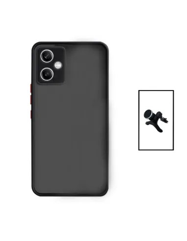 Kit Capa Camera Protection + Suporte Magnético Reforçado para Xiaomi Redmi Note 12 - Preto