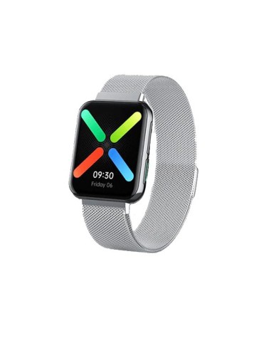 Bracelete Milanese Loop Fecho Magnético para Oppo Watch 41mm - Cinza