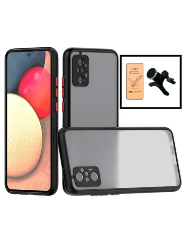 Kit Capa Camera Protection + Película CeramicGlass + Suporte Magnético L para Xiaomi Redmi Note 10 Pro - Preto