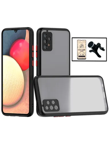 Kit Capa Camera Protection + Película CeramicGlass + Suporte Magnético Reforçado para Samsung Galaxy M32 5G - Preto