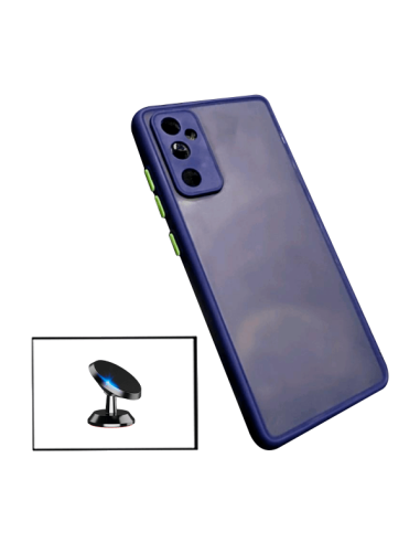 Kit Capa Anti Choque Camera Protection + Suporte Magnético de Carro para Samsung Galaxy A13 - Azul