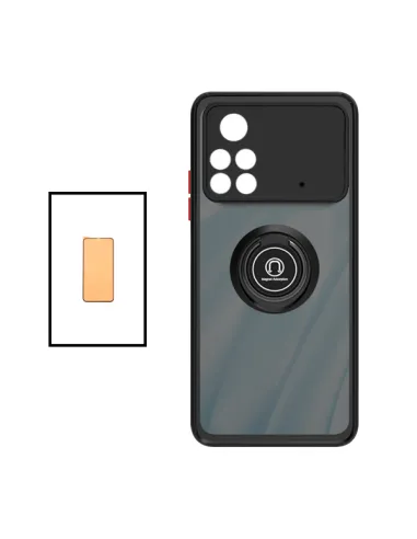 Kit Capa Camera Protection + Película CeramicGlass para Xiaomi Poco X4 Pro 5G - Preto