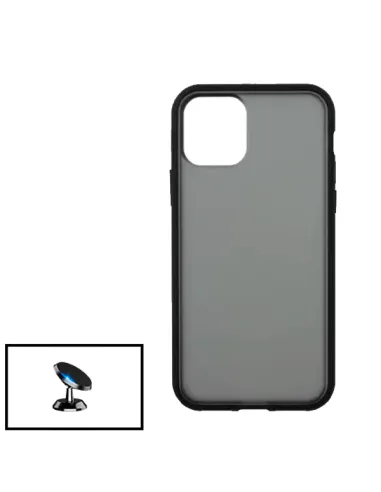 Kit Capa Anti Choque Protection Fumê + Suporte Magnético para iPhone 13 Pro Max - Preto